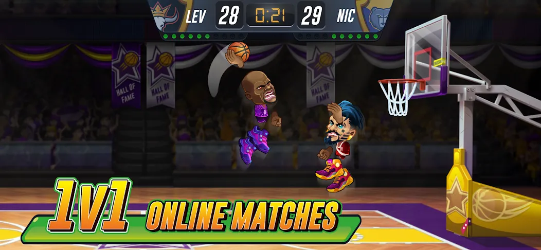 Basketball Arena: Online Game [MOD: безлимитные деньги и алмазы] Screenshot 1