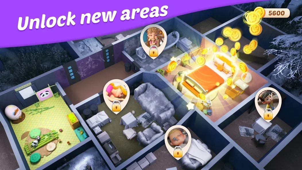 Matchington Mansion [MOD: безлимитные монеты и открыты все уровни] Screenshot 1