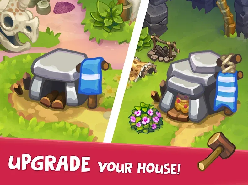 Tribe Dash - Time management [MOD: безлимитные ресурсы и ускорение времени] Screenshot 3
