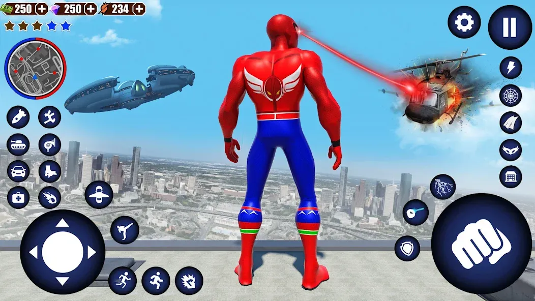 Flying Superhero Robot Games [MOD: безлимитные деньги и полёт без ограничений] Screenshot 3