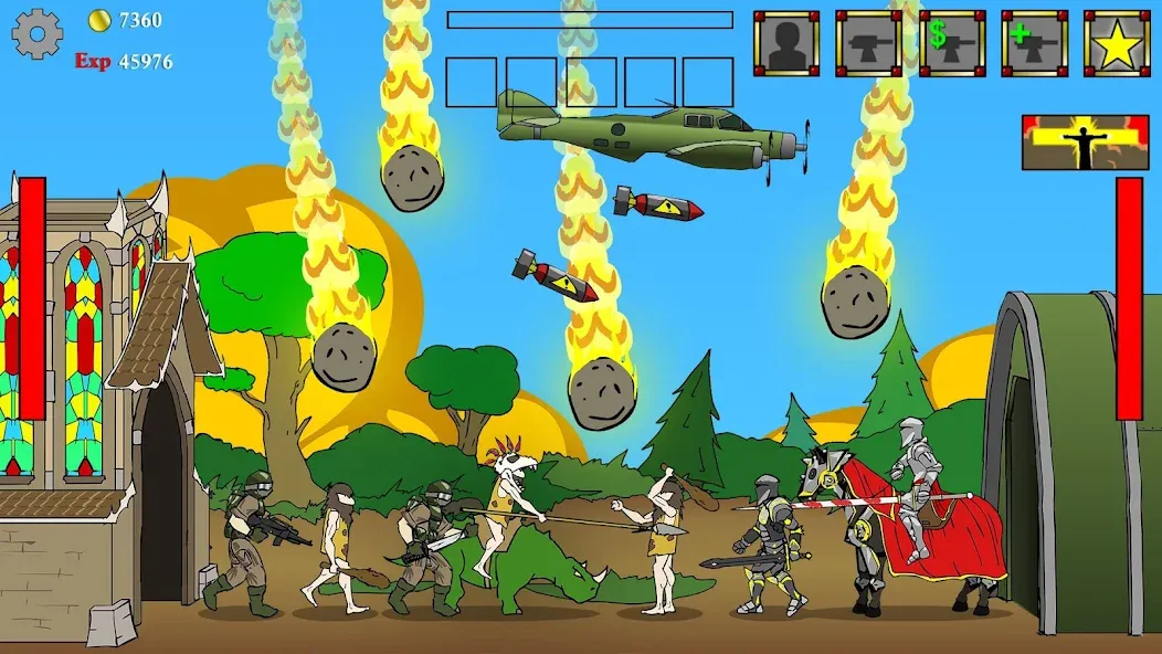 Age of War [MOD: безлимитные ресурсы и усиленная армия] Screenshot 1