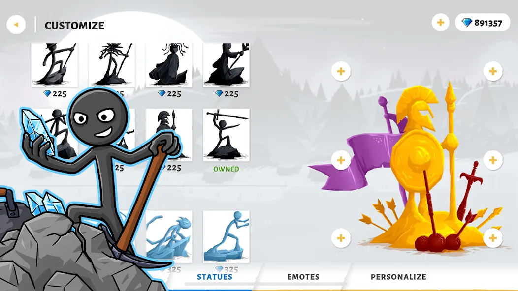 Stick War: Saga [MOD: безлимитные деньги и все юниты] Screenshot 4