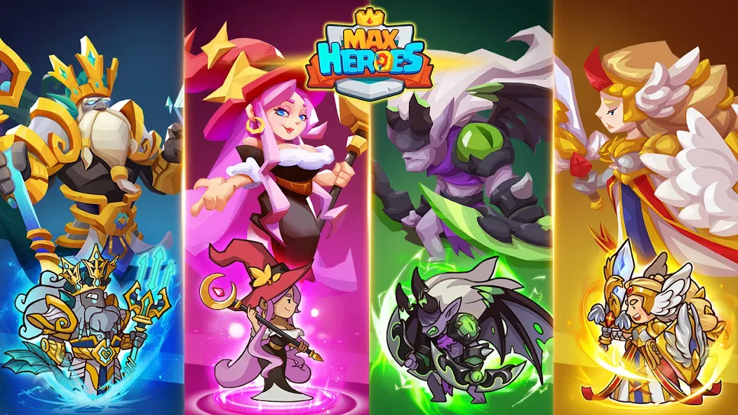 Max Heroes : Casual Idle RPG [MOD: безлимитные деньги и премиум-герои] Screenshot 1
