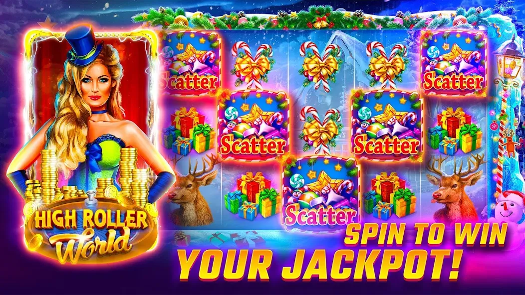 Slots WOW Casino Slot Machine [MOD: безлимитные монеты и бонусы] Screenshot 1