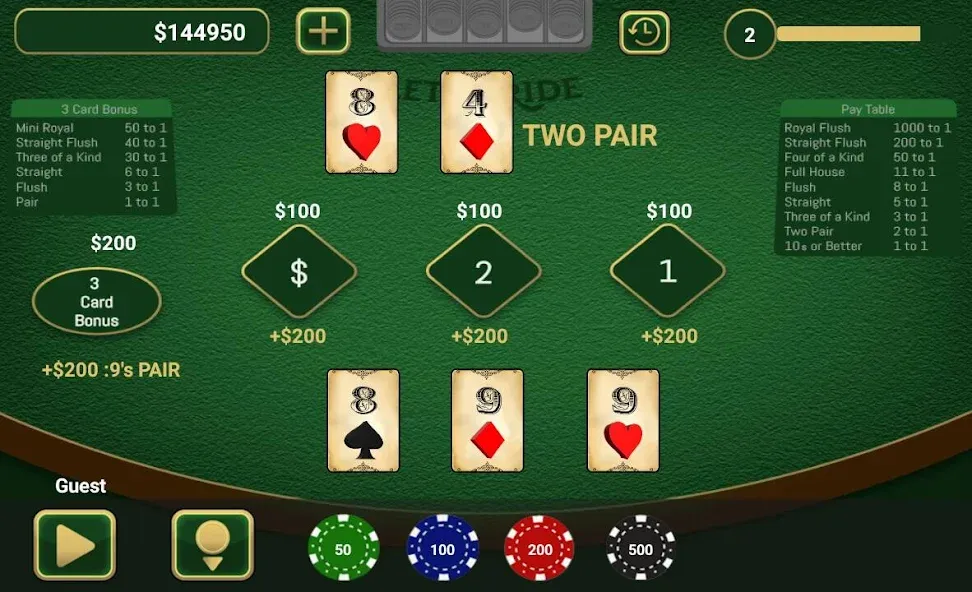 Let It Ride Poker [MOD: безлимитные фишки и быстрые выигрыши] Screenshot 2