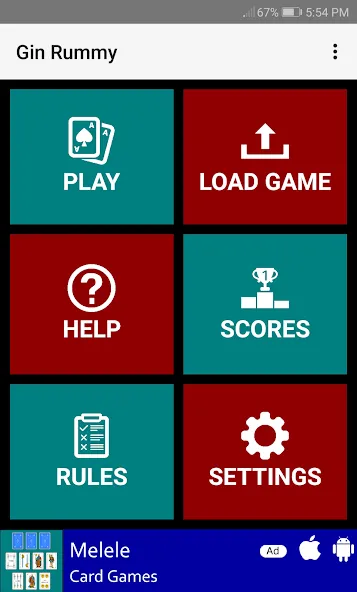 Gin Rummy [MOD: безлимитные монеты и подсказки] Screenshot 1