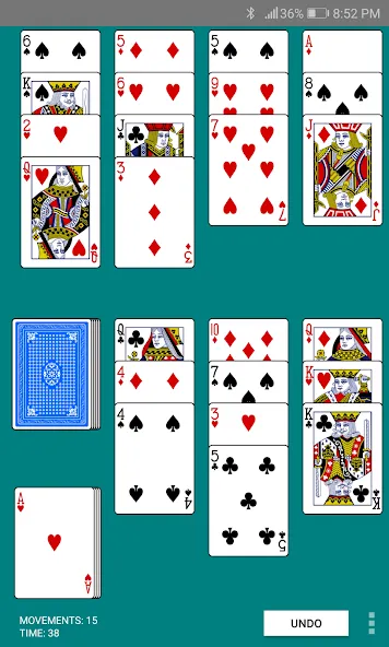 Golf Solitaire [MOD: без рекламы и бесконечные подсказки] Screenshot 2