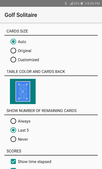 Golf Solitaire [MOD: без рекламы и бесконечные подсказки] Screenshot 5