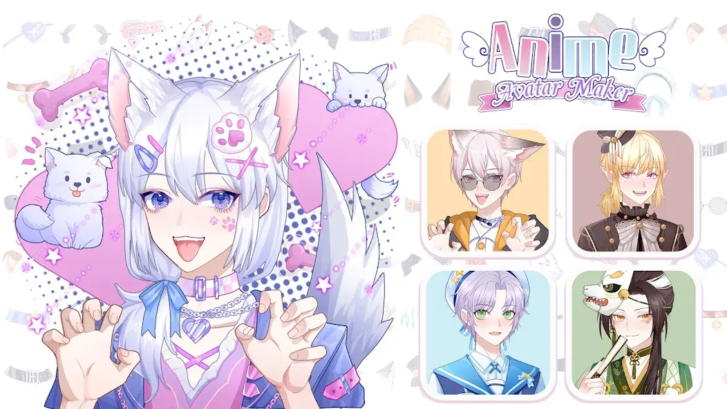 Anime Avatar Maker Creator [MOD: разблокированы все предметы и функции] Screenshot 1