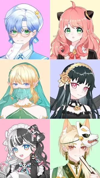 Anime Avatar Maker Creator [MOD: разблокированы все предметы и функции] Screenshot 3