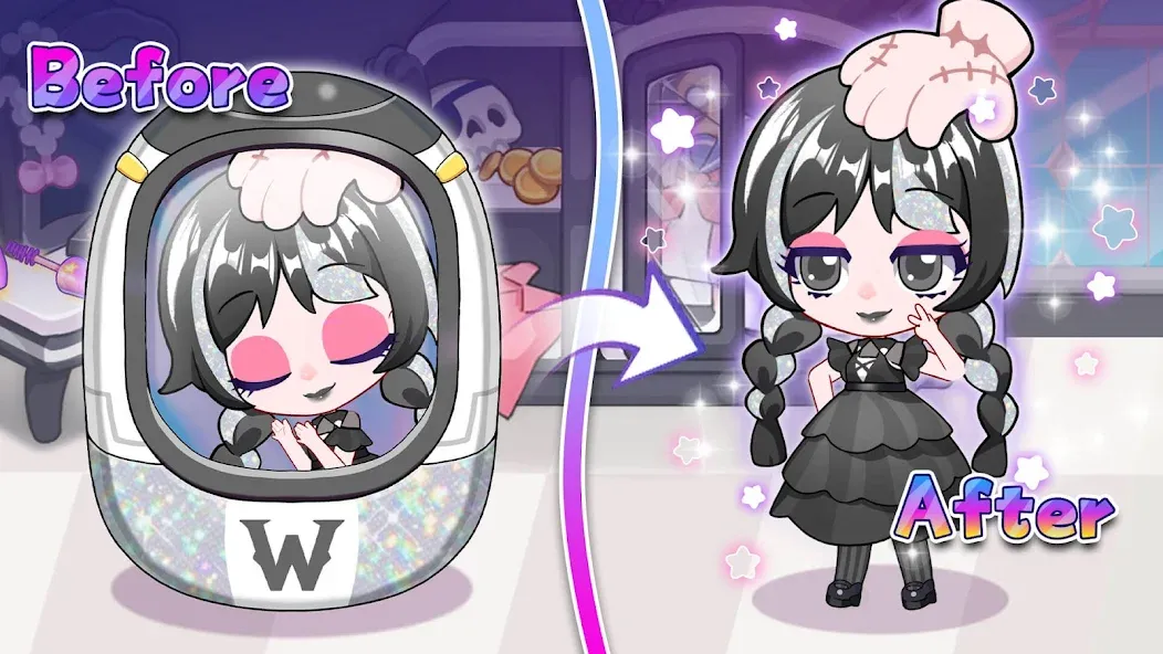 Chibi Doll: My School [MOD: разблокированы все наряды и локации] Screenshot 1