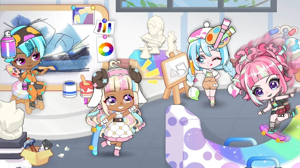 Chibi Doll: My School [MOD: разблокированы все наряды и локации] Screenshot 5