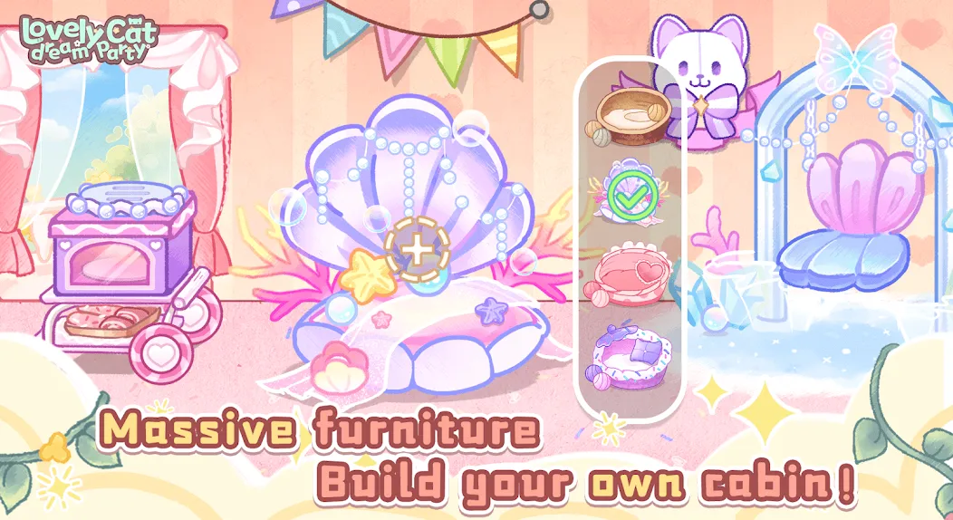 Lovely cat dream party [MOD: много монет и все уровни] Screenshot 3