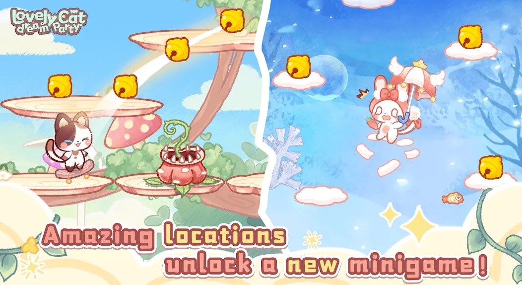 Lovely cat dream party [MOD: много монет и все уровни] Screenshot 4