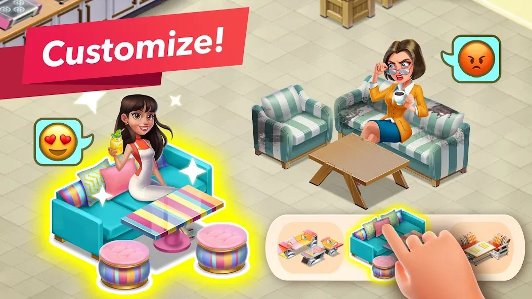 My Cafe — Restaurant Game [MOD: безлимитные монеты и алмазы] Screenshot 4