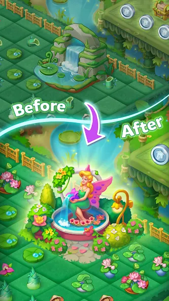 Merge HomeTown: Merge Games [MOD: безлимитные монеты и энергии] Screenshot 1