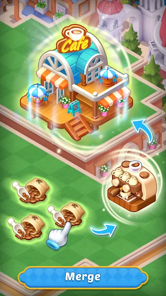 Merge HomeTown: Merge Games [MOD: безлимитные монеты и энергии] Screenshot 2