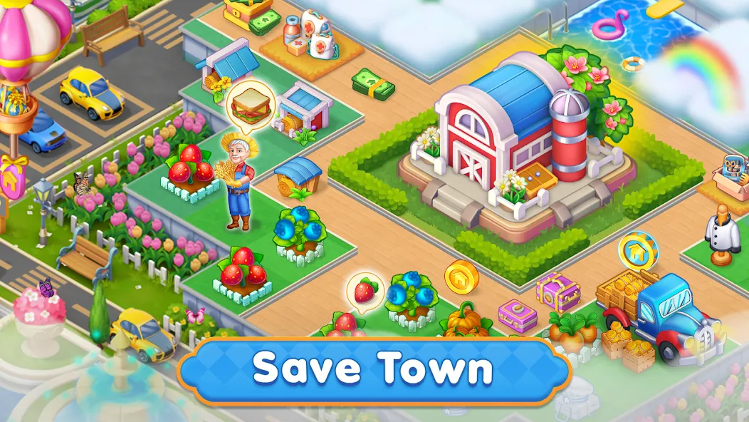 Merge HomeTown: Merge Games [MOD: безлимитные монеты и энергии] Screenshot 4