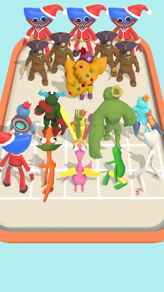 Merge Monster Squad [MOD: безлимитные монеты и усиленные монстры] Screenshot 1