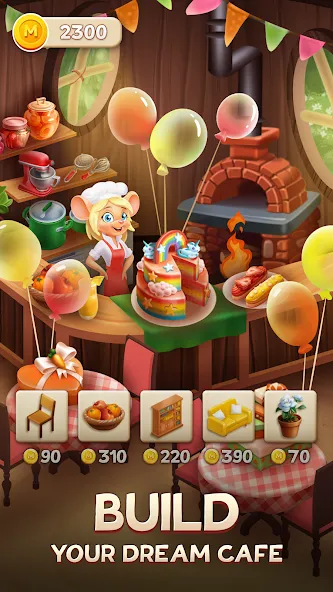 Merge Inn - Cafe Merge Game [MOD: много денег и энергии] Screenshot 1