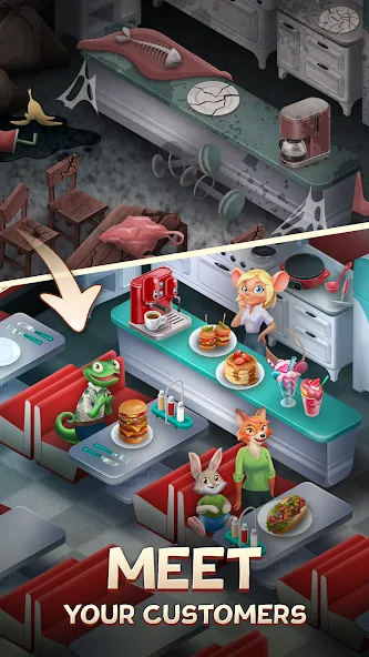 Merge Inn - Cafe Merge Game [MOD: много денег и энергии] Screenshot 3