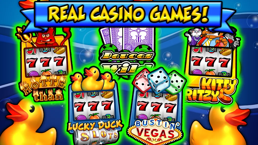 Lucky Duck Slots [MOD: безлимитные монеты и бонусы] Screenshot 1
