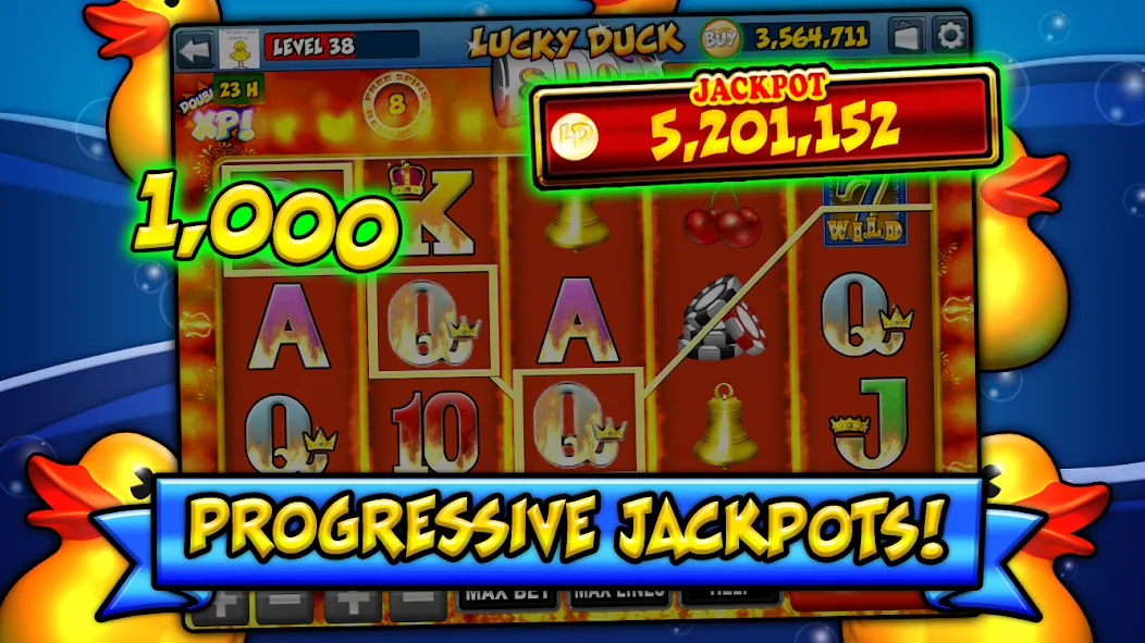 Lucky Duck Slots [MOD: безлимитные монеты и бонусы] Screenshot 4
