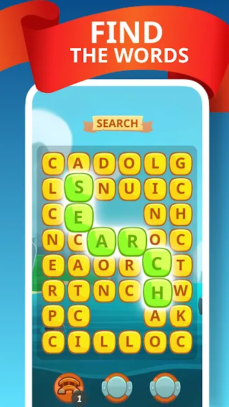 Word Treasure Hunt [MOD: безлимитные подсказки и монеты] Screenshot 1