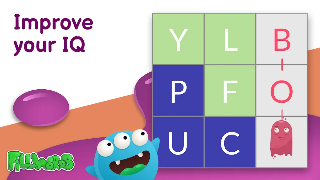 Fill Words: Word Search Puzzle [MOD: безлимитные подсказки и открыты все уровни] Screenshot 1