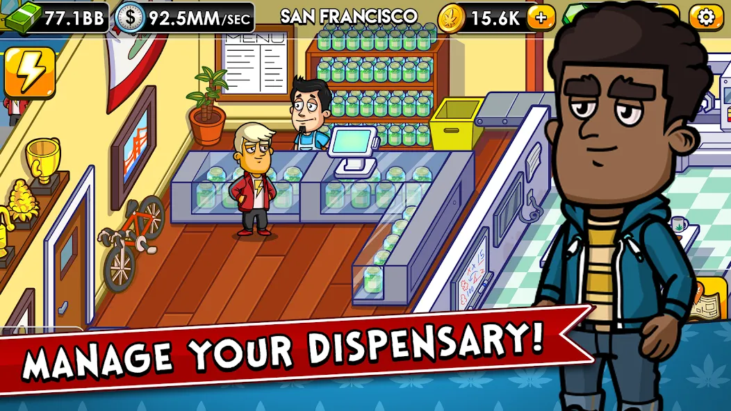 Weed Inc: Idle Tycoon [MOD: безлимитные деньги и все открыто] Screenshot 3