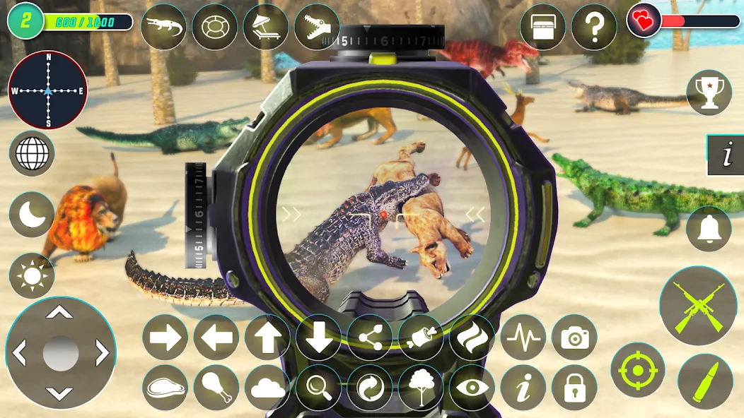 Crocodile Hunting Animal Games [MOD: безлимитные деньги и патроны] Screenshot 2