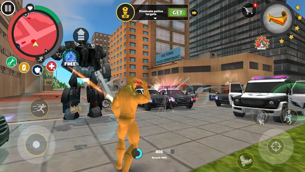 Rope Hero: Vice Town [MOD: безлимитные деньги и суперспособности] Screenshot 5