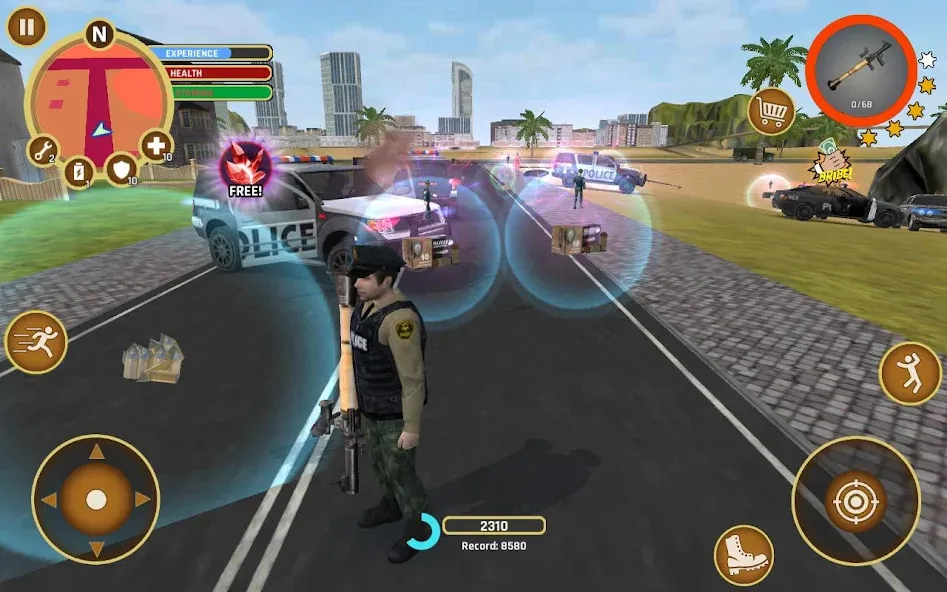 Miami Crime Police [MOD: безлимитные деньги и оружие] Screenshot 2