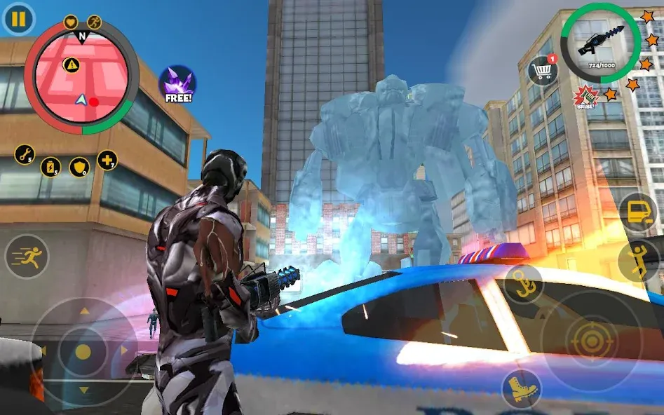 Rope Hero 3 [MOD: безлимитные деньги и усиленный герой] Screenshot 2
