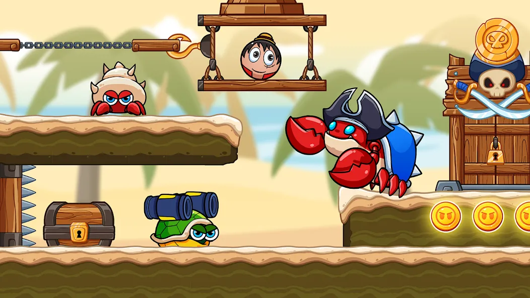 Ball V - Red Boss Challenge [MOD: бесконечные жизни и разблокированы уровни] Screenshot 1