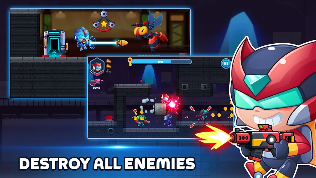 Metal Gun - Cyber Soldier [MOD: безлимитные деньги и оружие] Screenshot 1