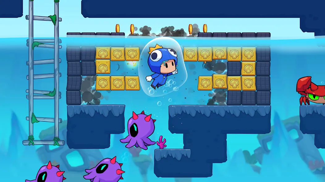 Super Meno - Jungle Platform [MOD: безлимитные монеты и все уровни] Screenshot 1