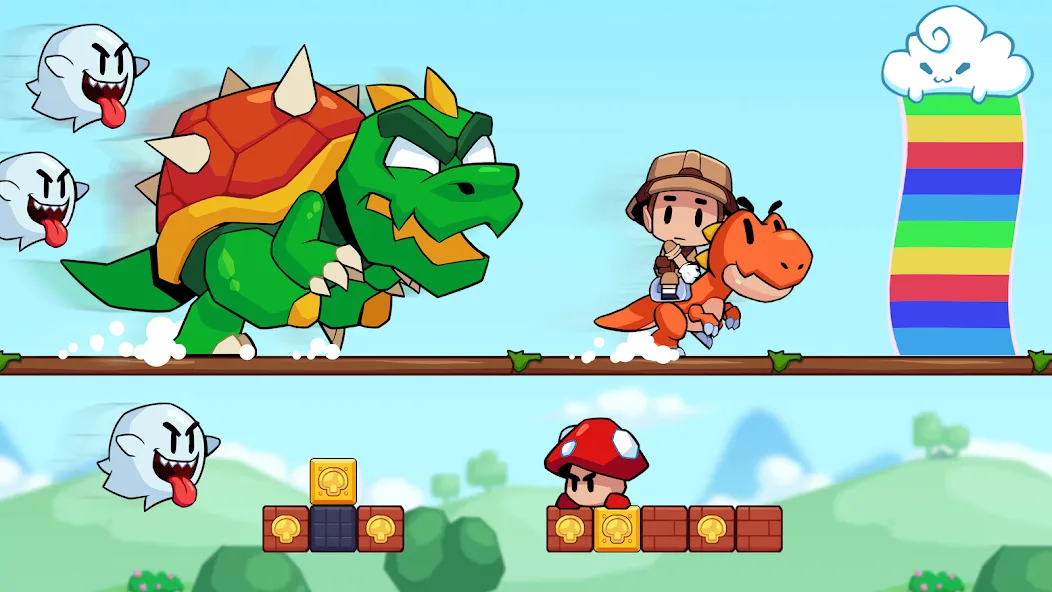 Super Meno - Jungle Platform [MOD: безлимитные монеты и все уровни] Screenshot 4
