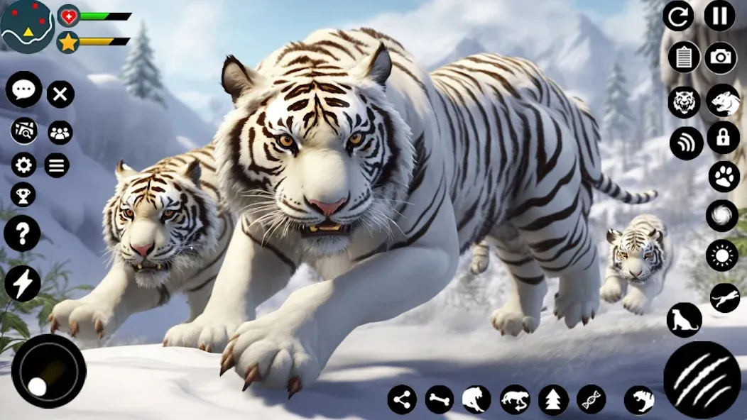 Arctic White Tiger Family Sim [MOD: безлимитные деньги и ресурсы] Screenshot 1