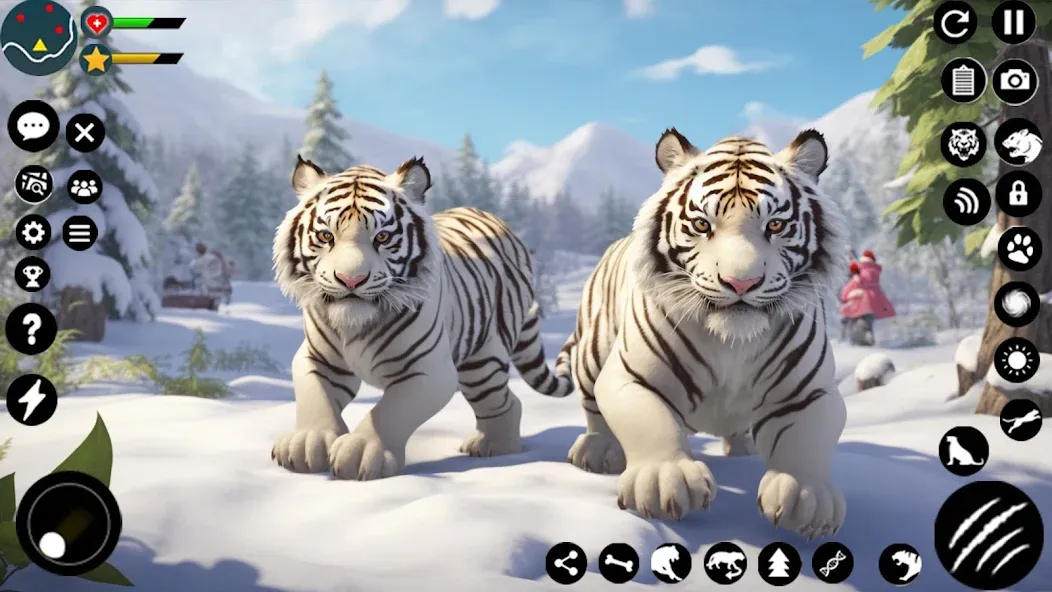 Arctic White Tiger Family Sim [MOD: безлимитные деньги и ресурсы] Screenshot 2