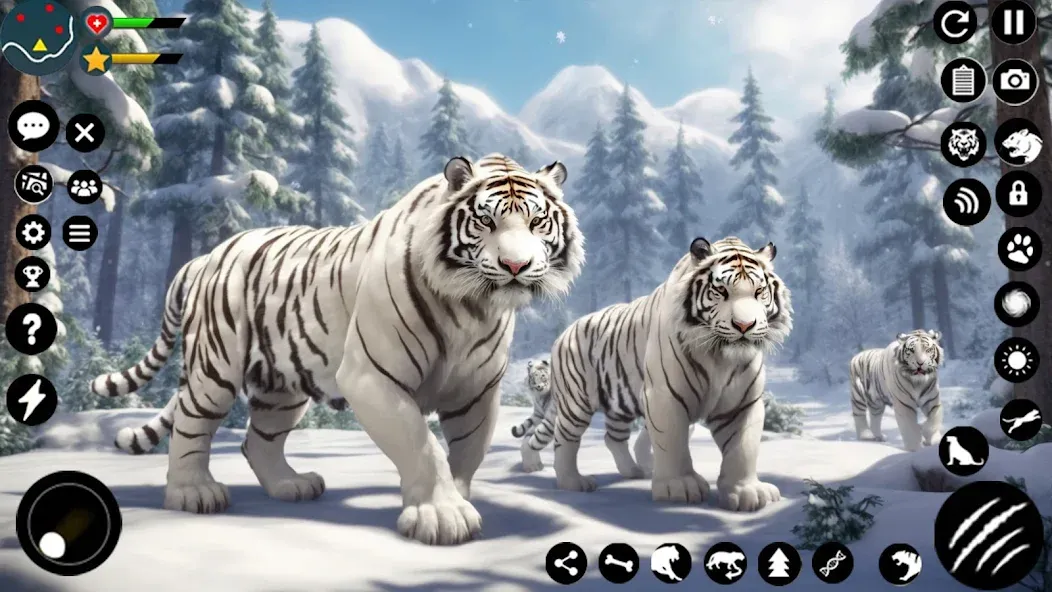 Arctic White Tiger Family Sim [MOD: безлимитные деньги и ресурсы] Screenshot 3