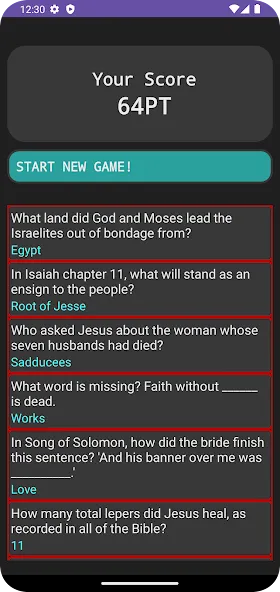 Bible Trivia [MOD: правильные ответы без ограничений] Screenshot 3