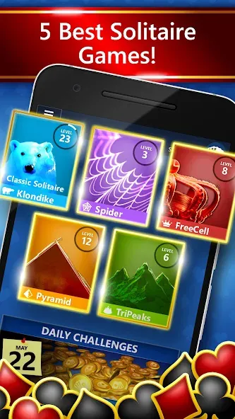 Microsoft Solitaire Collection [MOD: разблокированы все карты и режимы] Screenshot 1