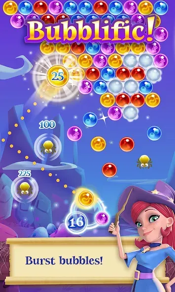 Bubble Witch 2 Saga [MOD: безлимитные жизни и усилители] Screenshot 1