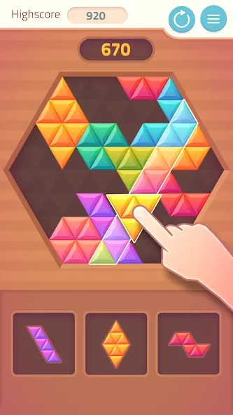Triangles &amp; Blocks [MOD: безлимитные ходы и открыты все уровни] Screenshot 2