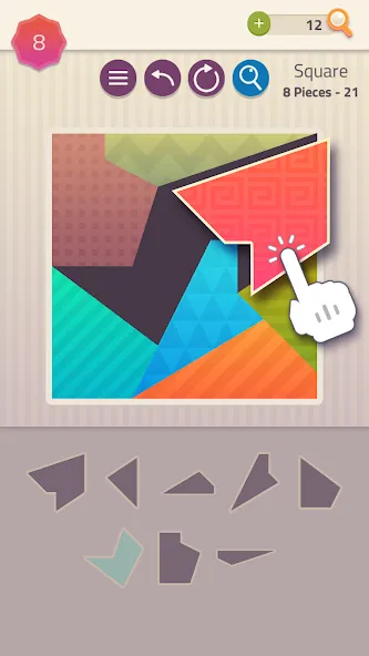 Polygrams - Tangram Puzzles [MOD: без рекламы и все пазлы открыты] Screenshot 1
