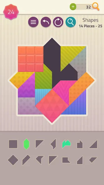 Polygrams - Tangram Puzzles [MOD: без рекламы и все пазлы открыты] Screenshot 4