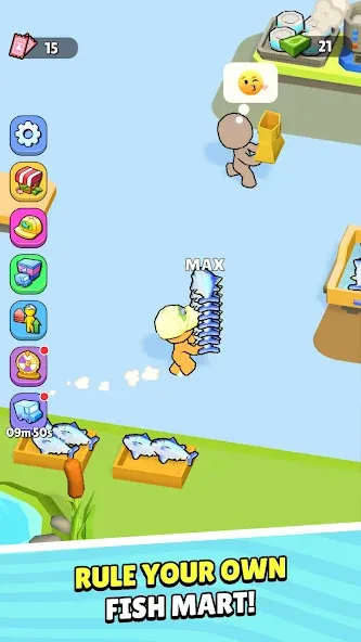 My Fish Mart: Idle Tycoon Game [MOD: безлимитные деньги и товары] Screenshot 1