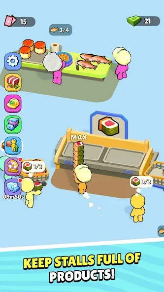 My Fish Mart: Idle Tycoon Game [MOD: безлимитные деньги и товары] Screenshot 3