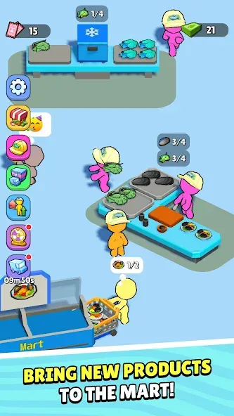 My Fish Mart: Idle Tycoon Game [MOD: безлимитные деньги и товары] Screenshot 5